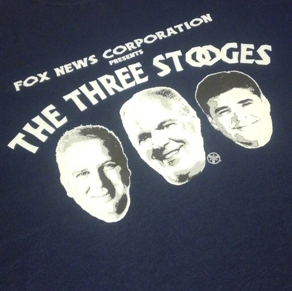 📺 FOX News 🔥 3 Stooges Shirt Rush Limbaugh Sean Hannity 📸 Glenn Beck - Picture 3 of 10